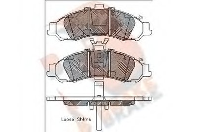 Комплект тормозных колодок, дисковый тормоз R BRAKE купить