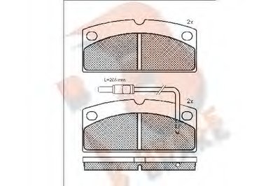 Комплект тормозных колодок, дисковый тормоз R BRAKE купить