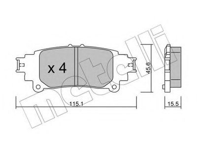Комплект тормозных колодок, дисковый тормоз METELLI Придбати
