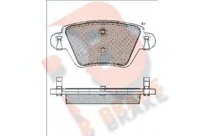 Комплект тормозных колодок, дисковый тормоз R BRAKE купить