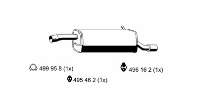 Глушитель выхлопных газов конечный ERNST купить