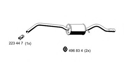 Глушитель выхлопных газов конечный ERNST купить