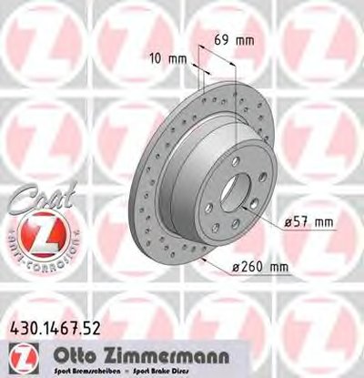 Тормозной диск SPORT BRAKE DISC COAT Z ZIMMERMANN купить