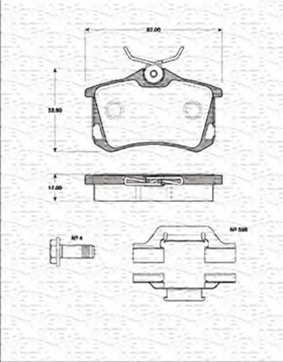 Комплект тормозных колодок, дисковый тормоз MAGNETI MARELLI купить