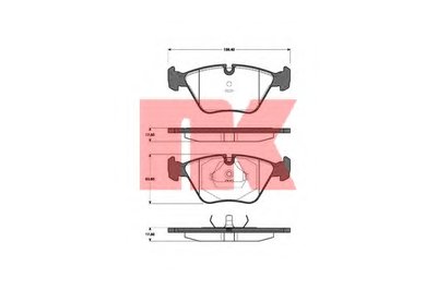 Комплект тормозных колодок, дисковый тормоз NK купить