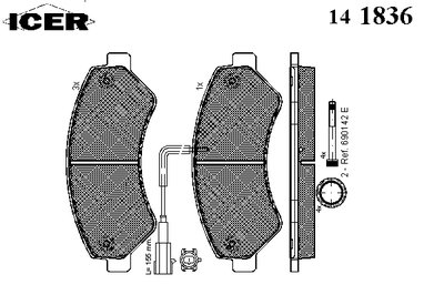 Колодки тормозные (передние) Citroen Jumper/Fiat Ducato/Peugeot Boxer 06- R16 (+датчик)