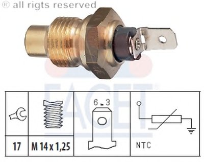 Датчик, температура охлаждающей жидкости; Датчик, температура охлаждающей жидкости; Датчик, температура охлаждающей жидкости FACET купить