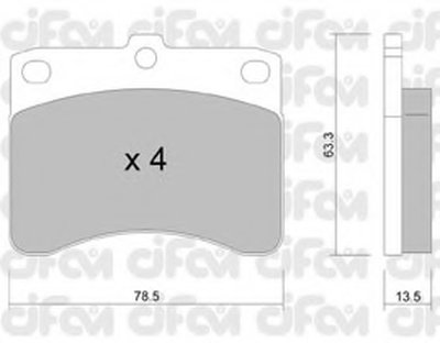 Комплект тормозных колодок, дисковый тормоз CIFAM купить
