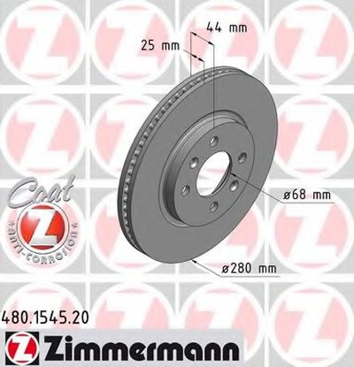 Тормозной диск COAT Z ZIMMERMANN купить