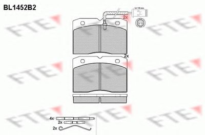 Комплект тормозных колодок, дисковый тормоз FTE купить