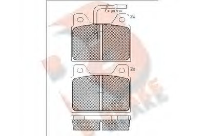 Комплект тормозных колодок, дисковый тормоз R BRAKE купить