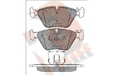 Комплект тормозных колодок, дисковый тормоз R BRAKE купить