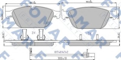 Комплект тормозных колодок, дисковый тормоз FOMAR Friction купить