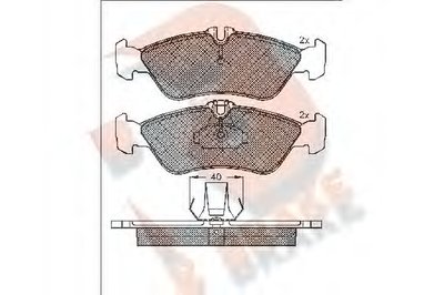 Комплект тормозных колодок, дисковый тормоз R BRAKE купить