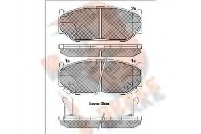 Комплект тормозных колодок, дисковый тормоз R BRAKE купить