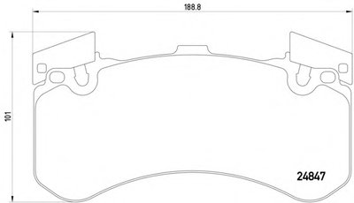 Колодки тормозные (передние) Audi A6/A7/A8 10- (Brembo)