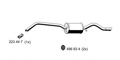 Глушитель выхлопных газов конечный ERNST купить