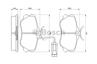 Комплект тормозных колодок, дисковый тормоз BOSCH купить