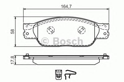 Комплект тормозных колодок, дисковый тормоз BOSCH купить