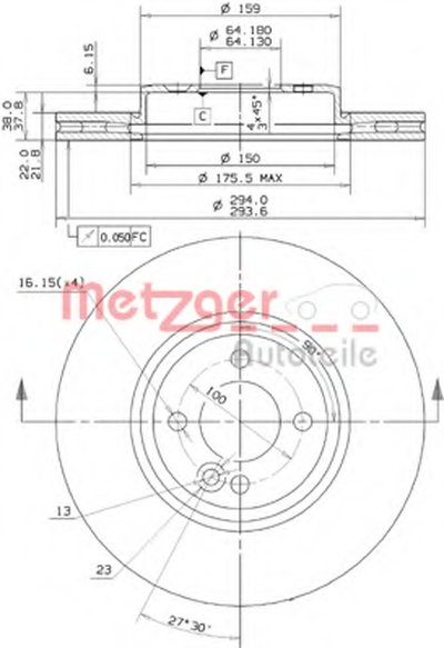 Тормозной диск HIGH CARBON / AP METZGER купить