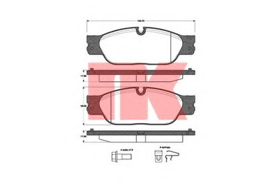 Комплект тормозных колодок, дисковый тормоз NK купить