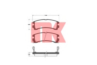 Комплект тормозных колодок, дисковый тормоз NK купить
