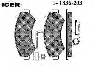 Колодки тормозные (передние) Citroen Jumper/Fiat Ducato/Peugeot Boxer 06- R16 (с датчиком)