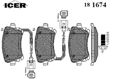 Колодки тормозные (задние) Audi A4 04-08/A6 95-/A8 02-10/VW Phaeton 02-16 (+датчики)