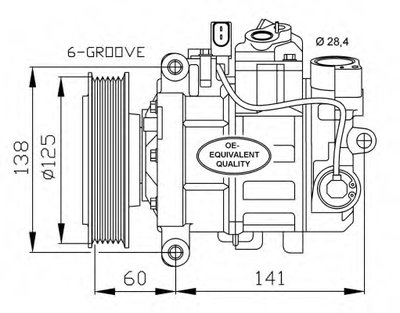 Компрессор кондиционера Audi A4/A5/A6/Q5 2.4-3.2 04-17