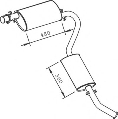 Средний / конечный глушитель ОГ DINEX купить