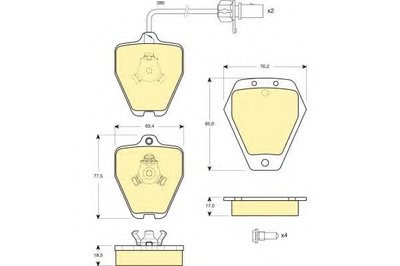 Комплект тормозных колодок, дисковый тормоз GIRLING купить