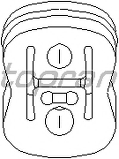 Кронштейн, глушитель TOPRAN купить