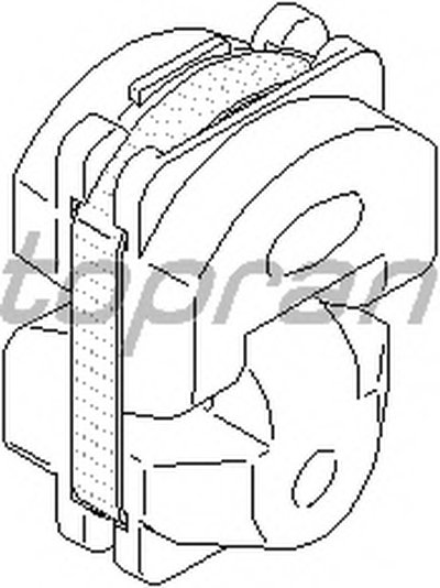 Кронштейн, глушитель TOPRAN купить