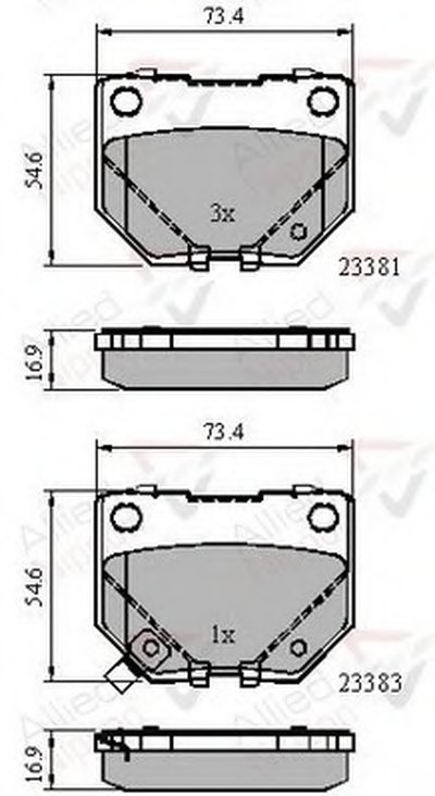 Комплект тормозных колодок, дисковый тормоз ANL Braking COMLINE купить