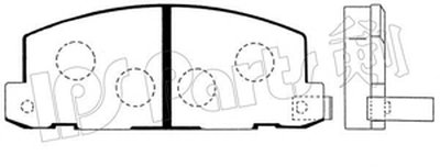 Комплект тормозных колодок, дисковый тормоз IPS Parts IPS Parts купить