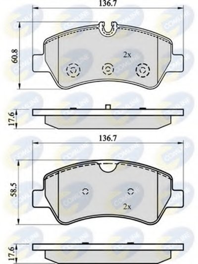 Комплект тормозных колодок, дисковый тормоз Comline COMLINE купить