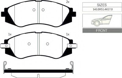 Комплект тормозных колодок, дисковый тормоз Front brake pads for CHEVROLET/DAEWOO GOODWILL купить