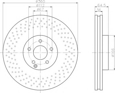 Тормозной диск PRO Carbonic Black HELLA PAGID купить