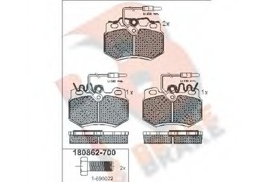 Комплект тормозных колодок, дисковый тормоз R BRAKE купить