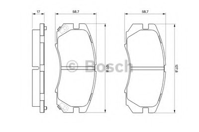 Комплект тормозных колодок, дисковый тормоз BOSCH купить