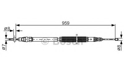 Трос ручника (задний) (R) Citroen C4 Picasso 06- (959/770mm)
