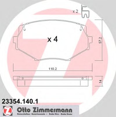 Комплект тормозных колодок, дисковый тормоз ZIMMERMANN купить