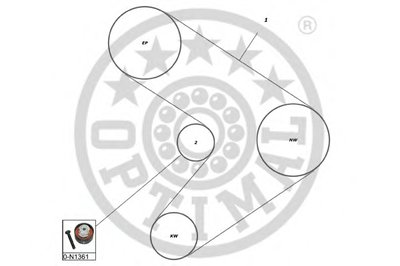 Комплект ремня ГРМ OPTIMAL купить