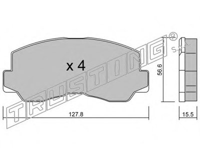 Комплект тормозных колодок, дисковый тормоз TRUSTING купить