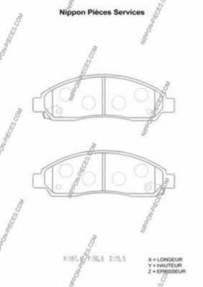 Комплект тормозных колодок, дисковый тормоз NPS купить