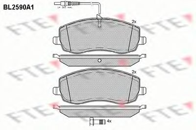 Комплект тормозных колодок, дисковый тормоз FTE купить