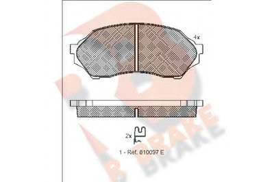 Комплект тормозных колодок, дисковый тормоз R BRAKE купить