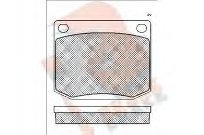 Комплект тормозных колодок, дисковый тормоз R BRAKE купить