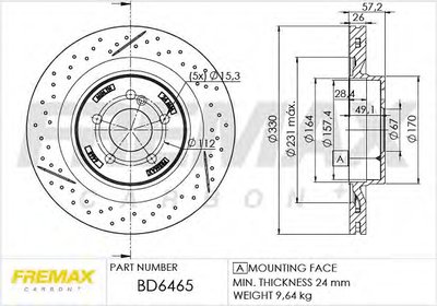 Тормозной диск Premium Black Carbon + FREMAX купить