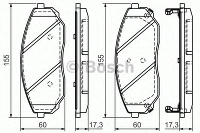 Комплект тормозных колодок, дисковый тормоз BOSCH купить